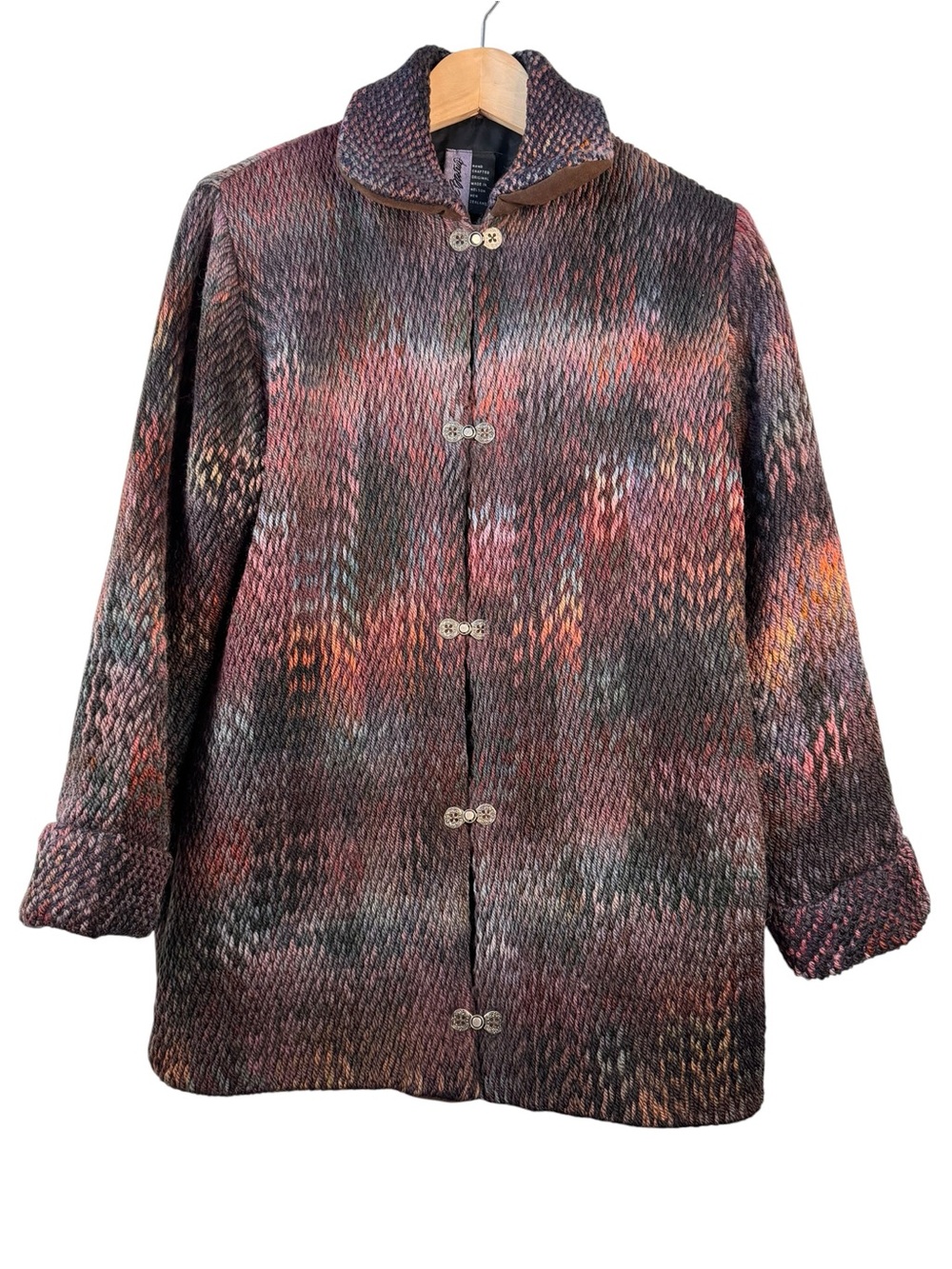 Sue Bateup New Zealand Handcrafted Wool Jacket Med Wearable Art Coat